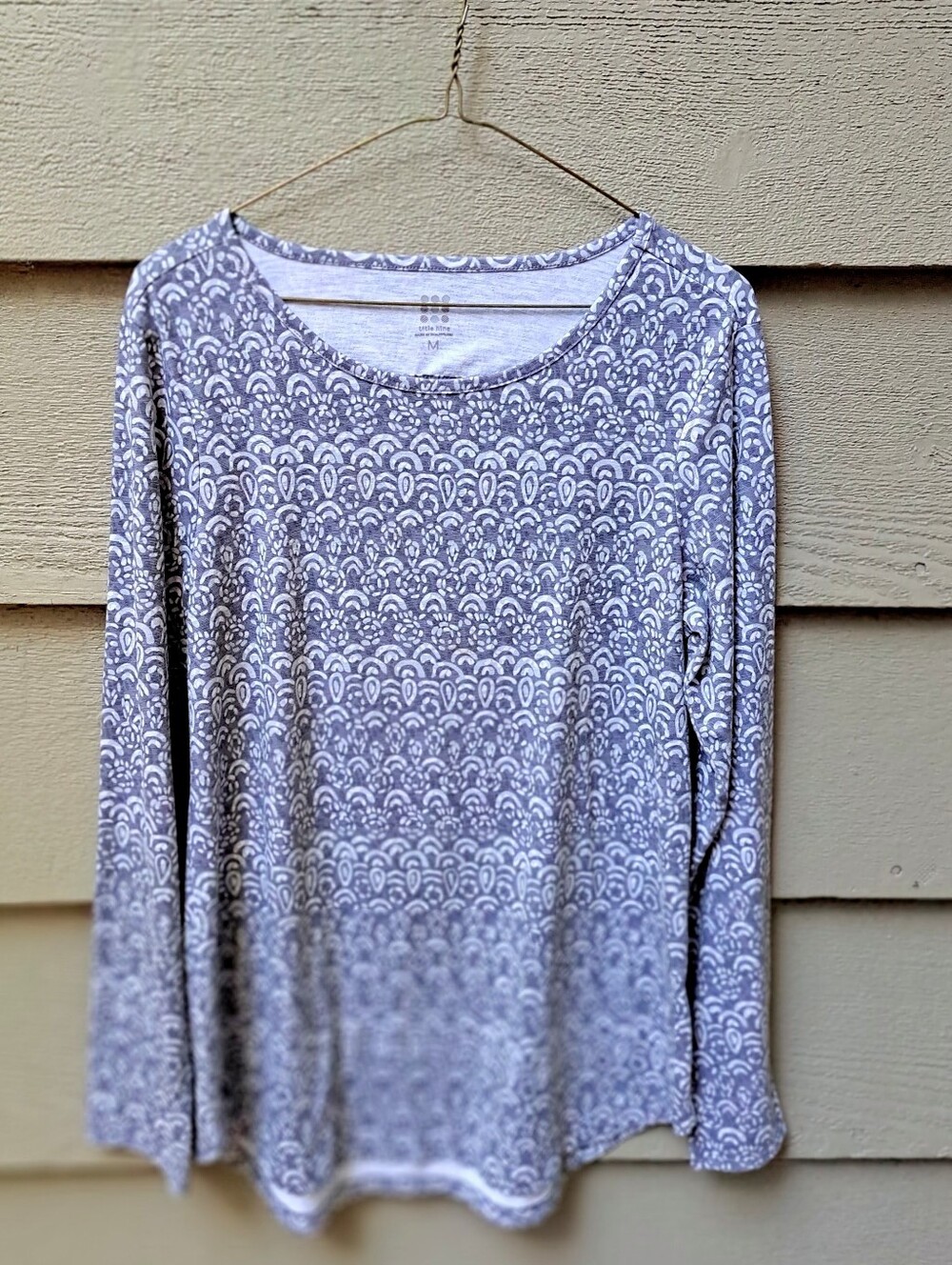 TITLE NINE Gray Long Sleeve Top - M